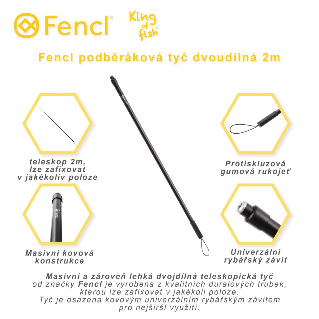 Podběráková tyč Kastl teleskopická 102