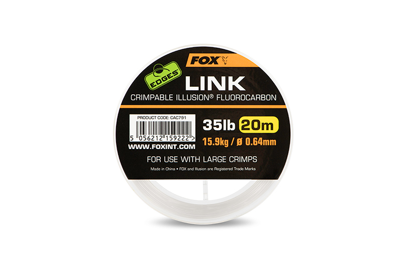 Návazcový vlasec FOX Edges Link Illusion Flurocarbon 20m 35lb/0.64mm