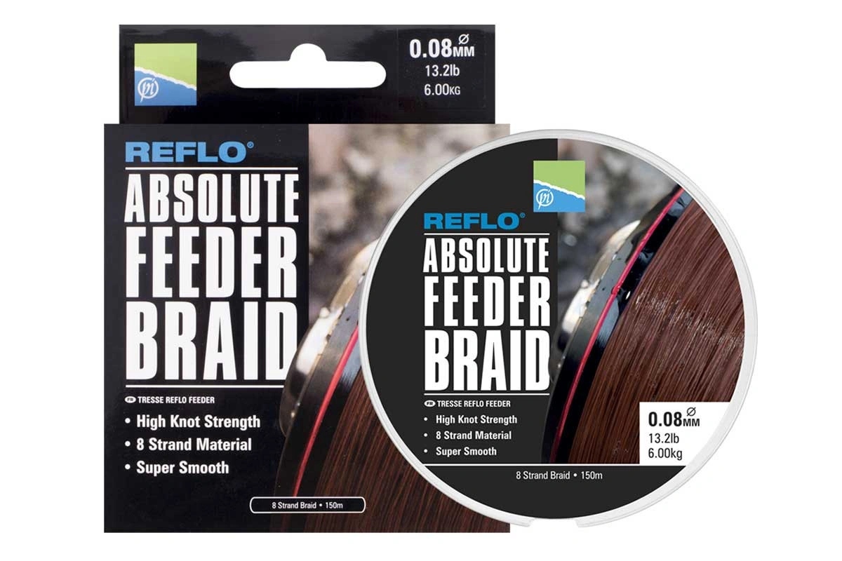 Šňůra Preston Innovations Absolute Feeder Braid 150m 0,08mm 6kg