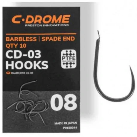 Háčky Preston C-Drome CD-03 Barbless 10ks #8