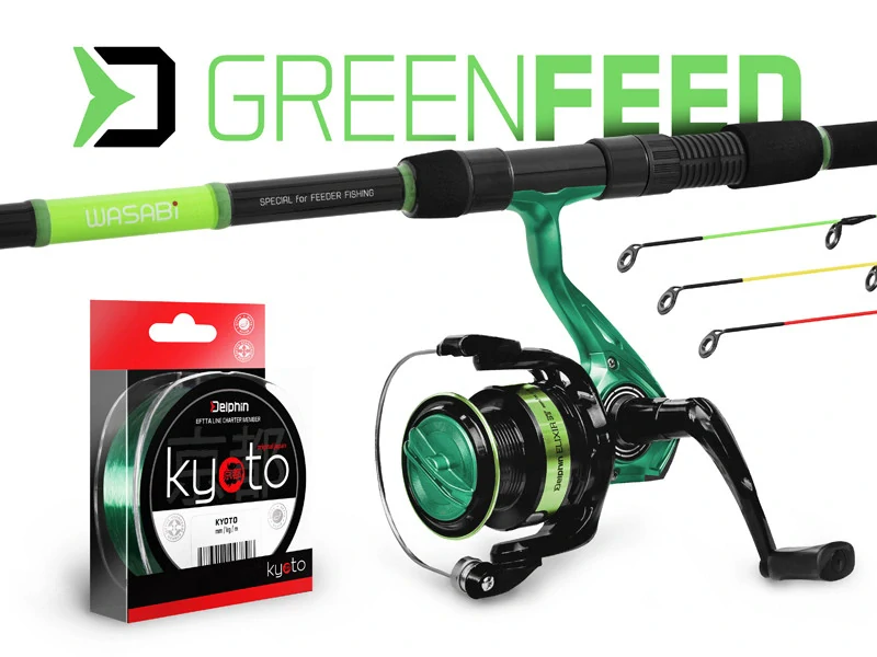 Feederový set Delphin GreenFEED 300cm 100g+3T+0,261mm