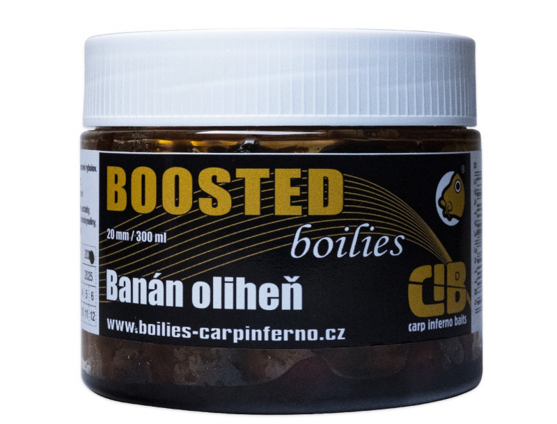 Boosted Boilies Carp Inferno Nutra Line 20mm Banán/Oliheň