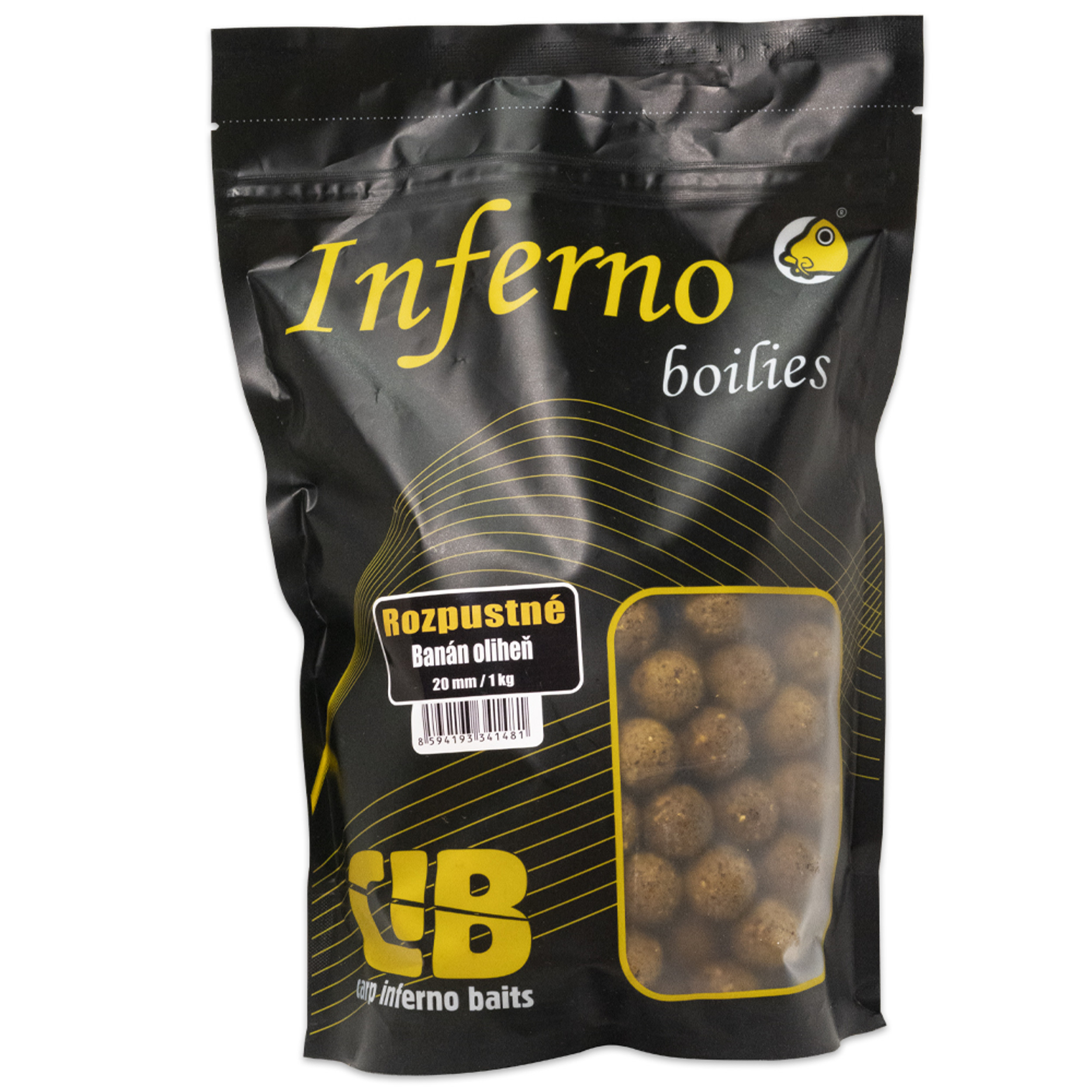 Rozpustné boilies Carp Inferno Nutra Line Banán/Oliheň 20mm 1kg