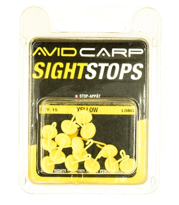 Zarážky Avid Carp Sight Stops Yellow Long