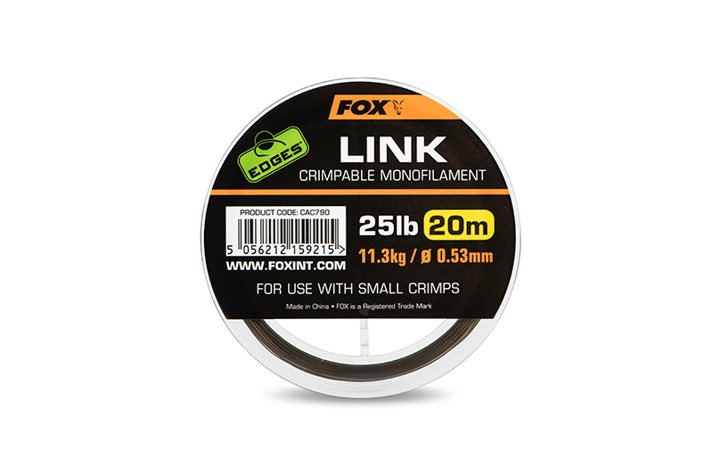 Návazcový vlasec FOX Edges Link Trans Khaki Mono 20m 25lb/0.53mm