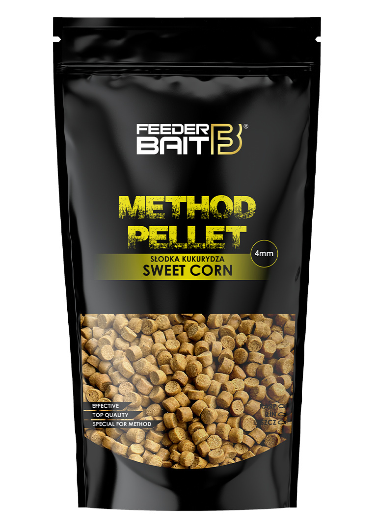 Pelety FeederBait Method Pellet 4mm 800g Sladká kukuřice