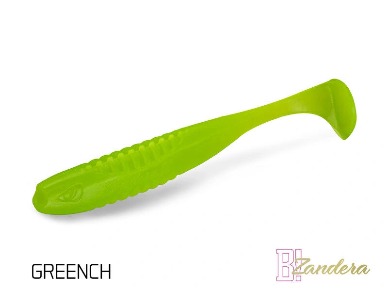 Umělá nástraha Delphin ZANDERA UVs 5ks 10cm GREENCH
