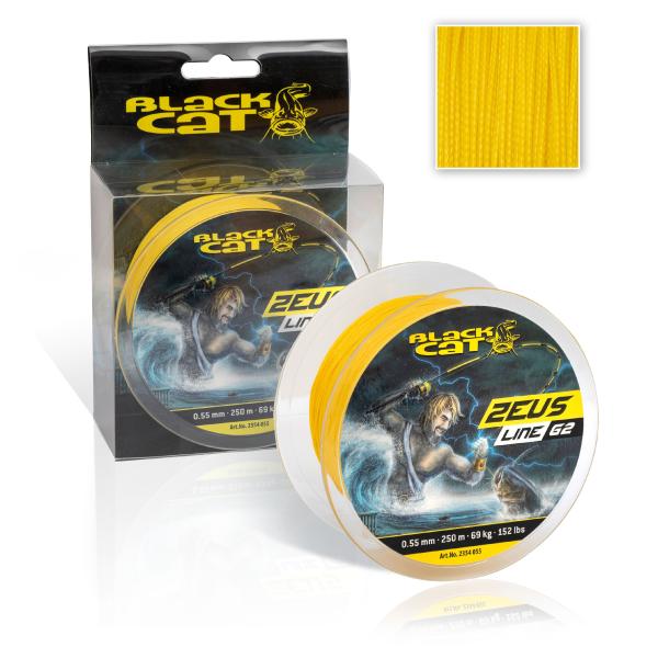 Šňůra Black Cat Zeus Line G2 žlutá 400m 0,38mm 37kg
