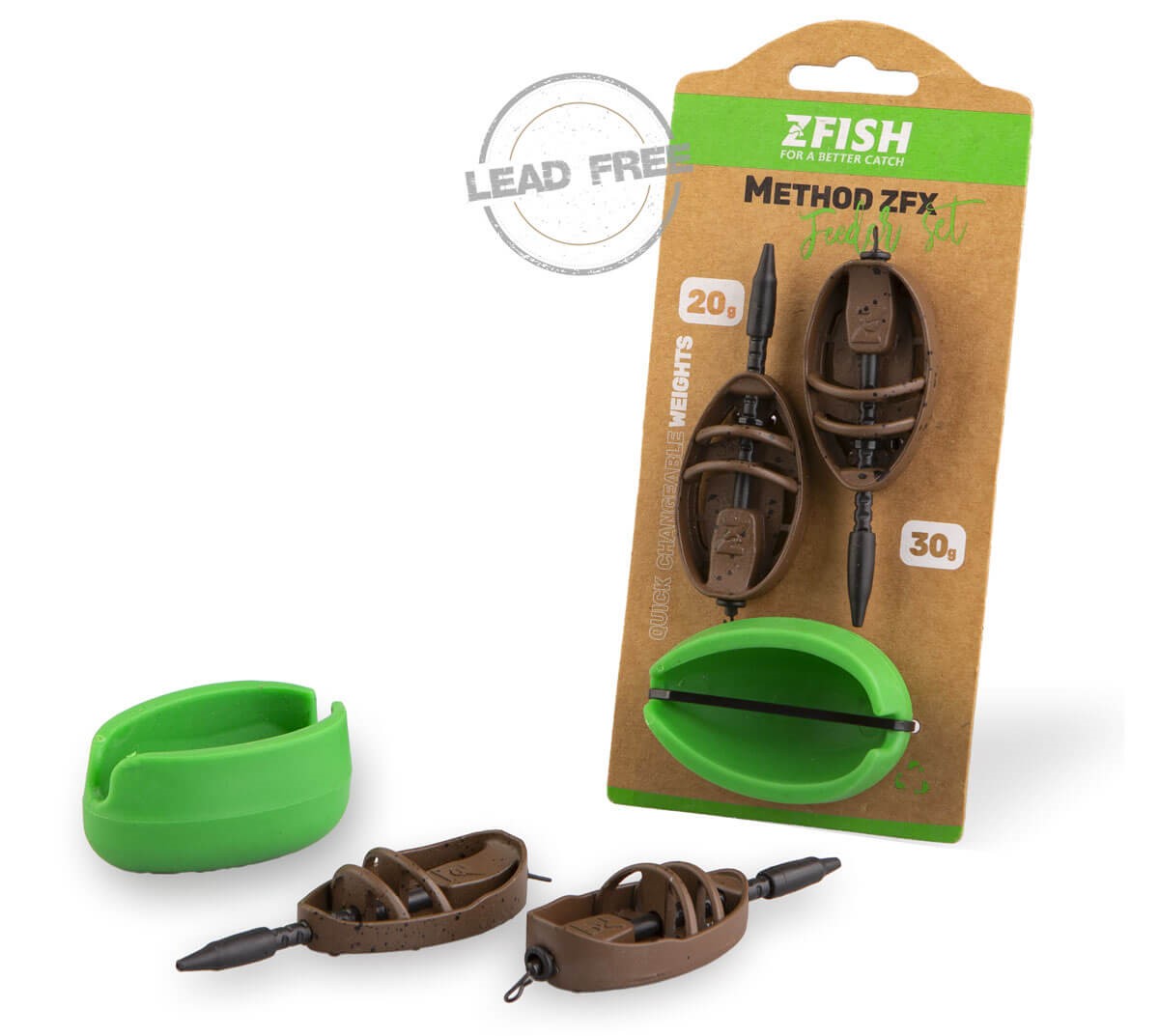 Sada ZFISH Method Feeder Set ZFX 20,30g + Formička