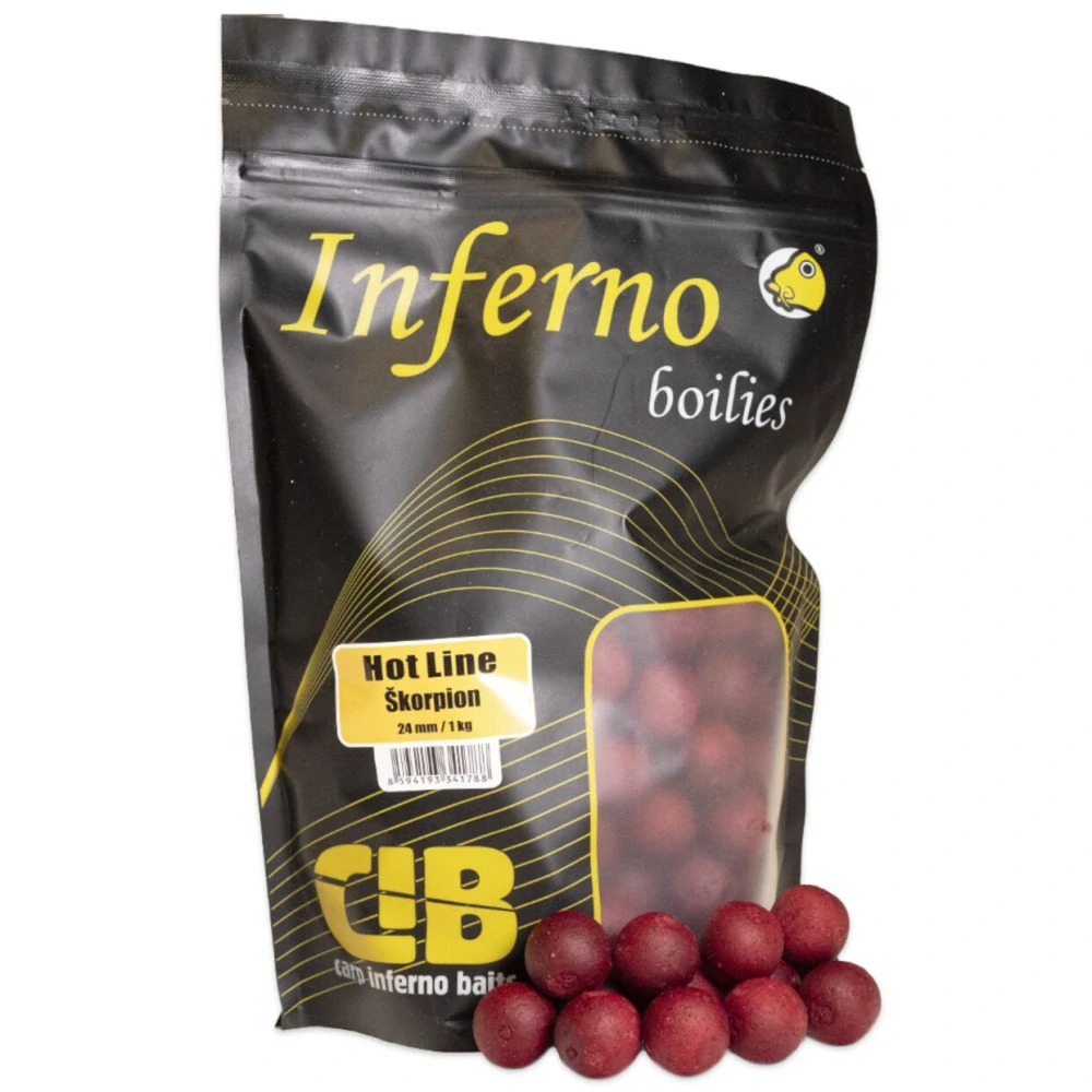 Boilies Carp Inferno Hot Line Škorpion 24mm 1kg