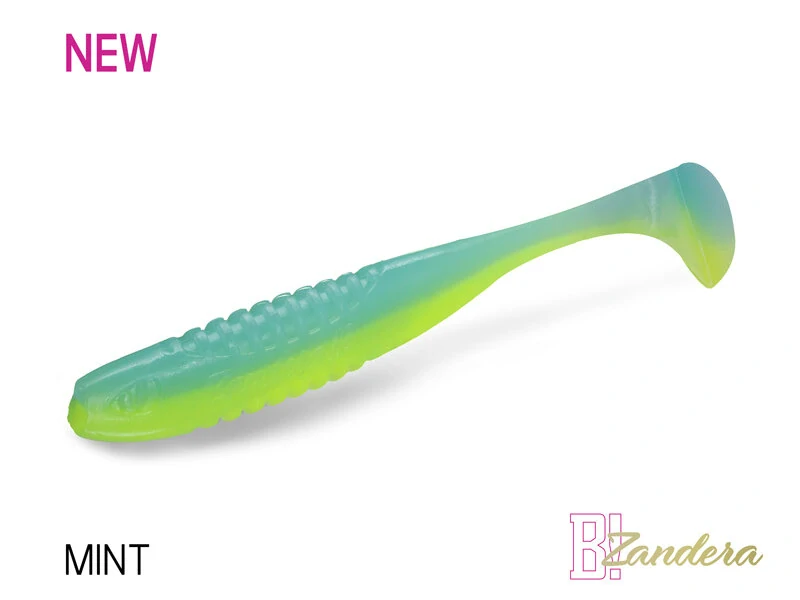 Umělá nástraha Delphin ZANDERA UVs 5ks 10cm MINT