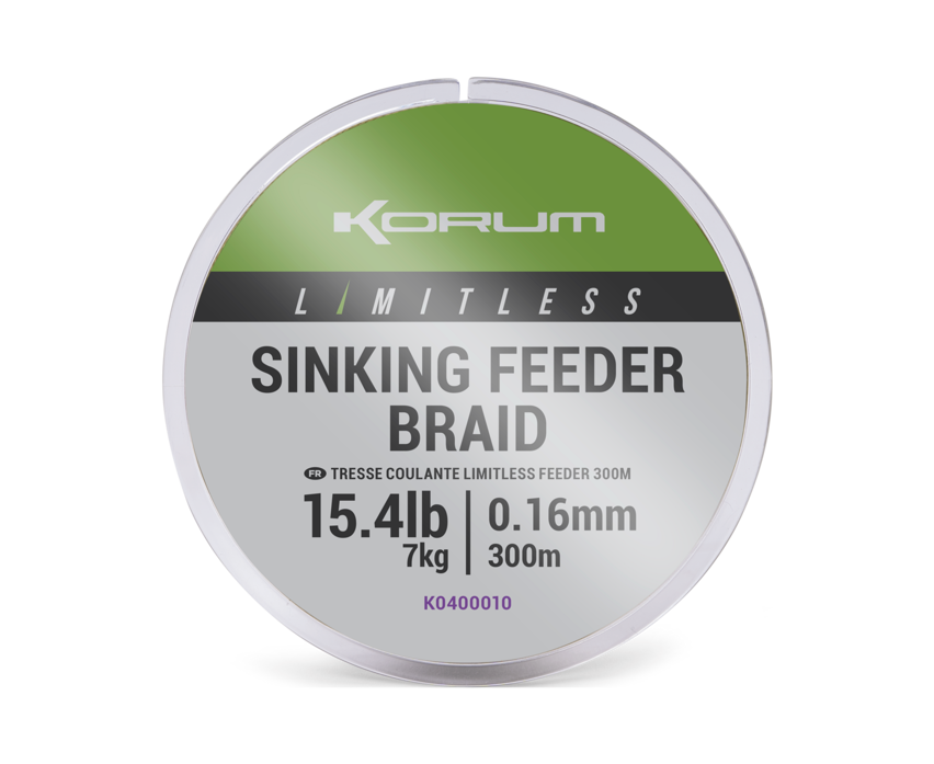 Šňůra Korum Limitless Sinking Feeder Braid 300m 0,16mm 7kg