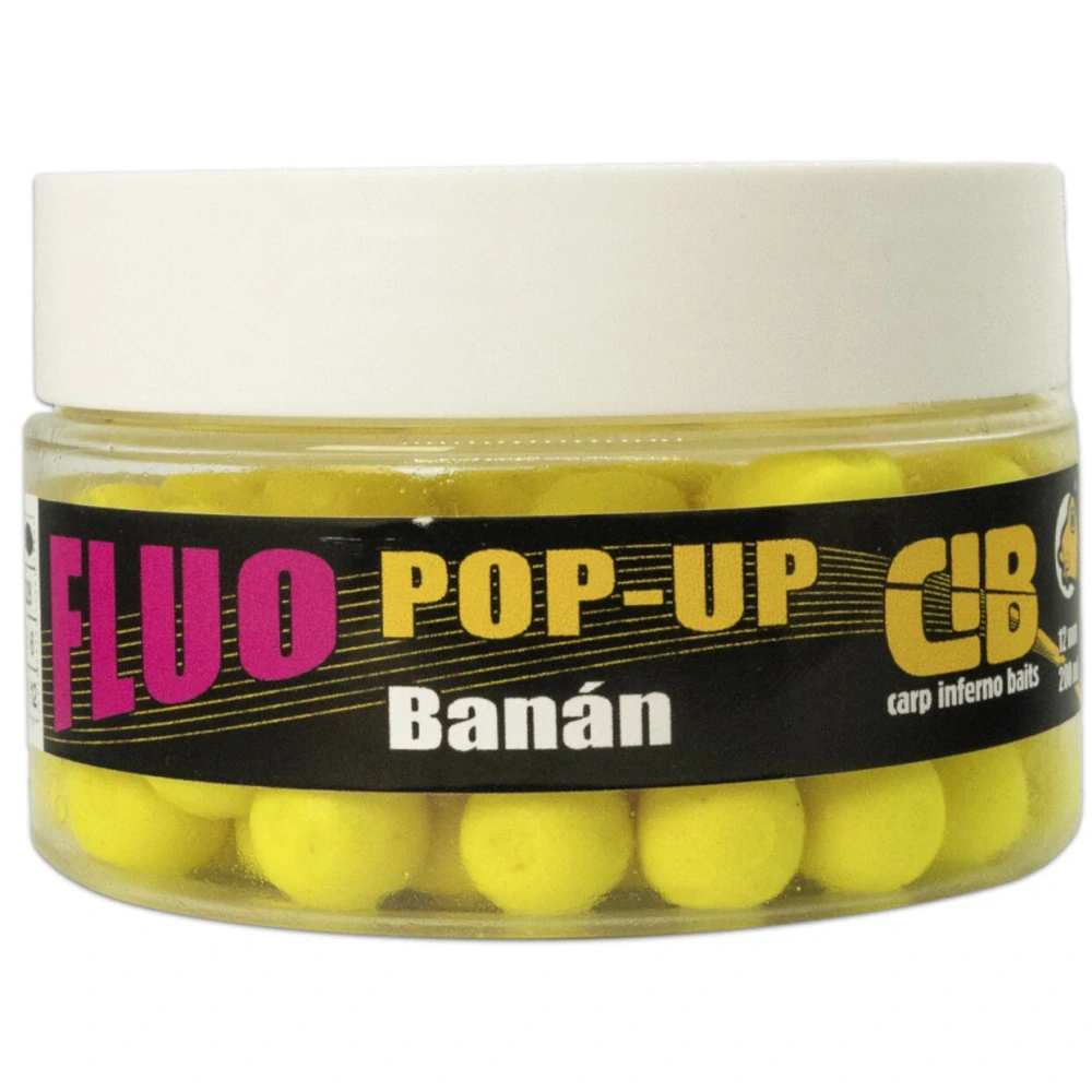 Pop - Up Boilies Carp Inferno FLUO 12mm 200ml Banán