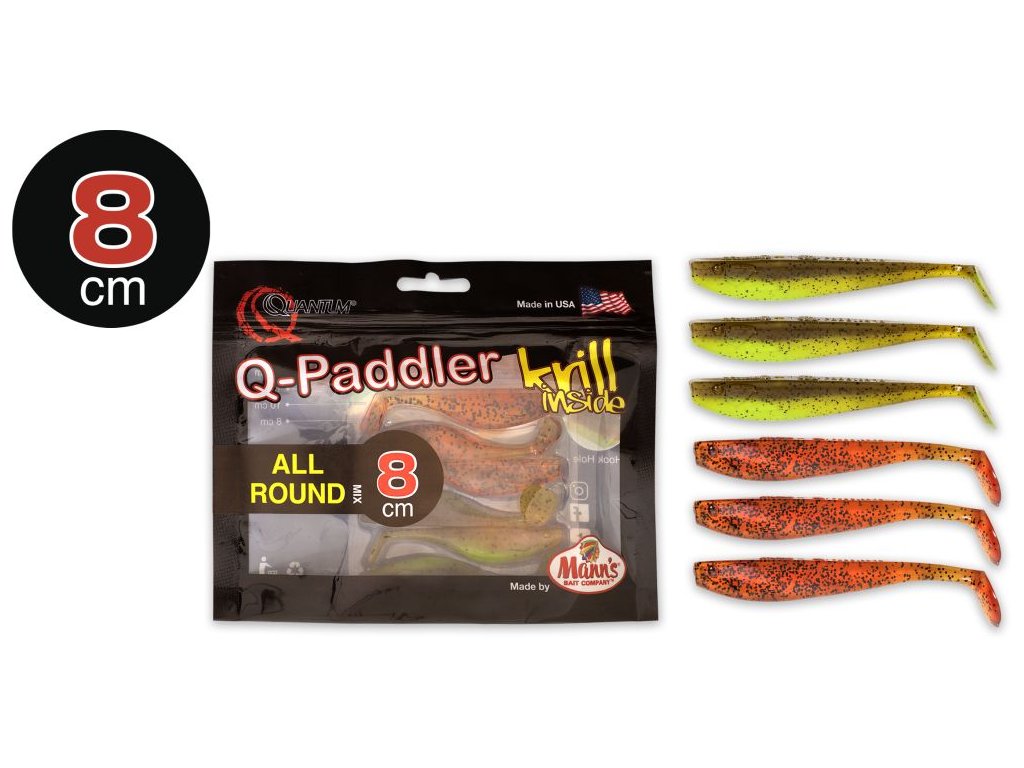 Quantum Q-Paddler Power Pack Allround Mix Krill 6ks 8cm Pumpkinseed Chartreuse + Original Appleseed