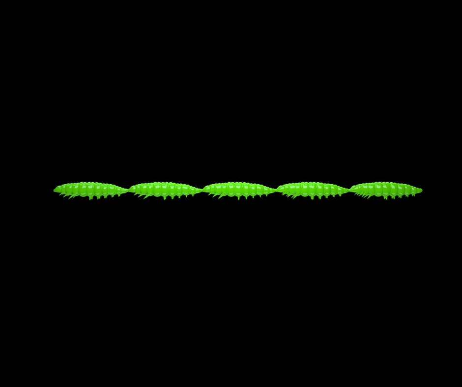 LIBRA LURES Larva Multi 5x25mm Hot Green Cheese 5x5ks