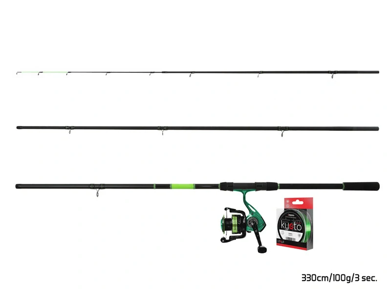 Feederový set Delphin GreenFEED 330cm 100g+3T+0,261mm