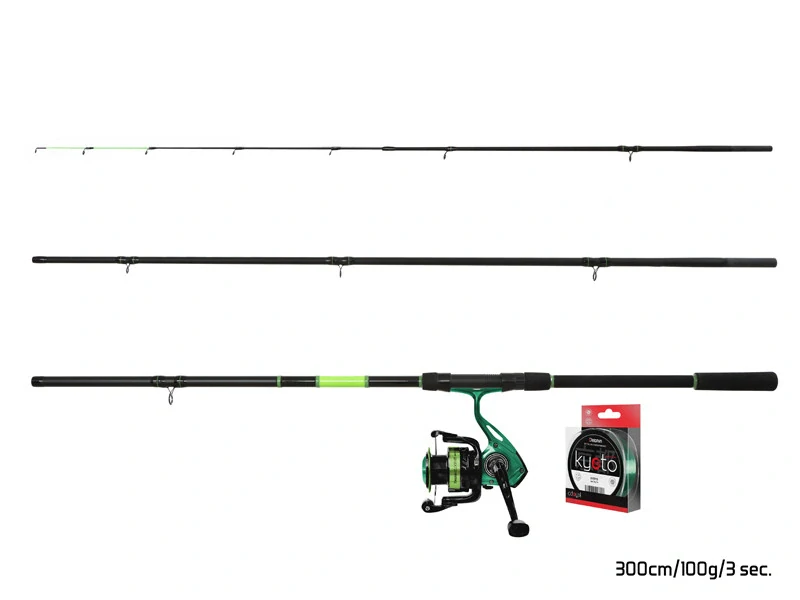 Feederový set Delphin GreenFEED 300cm 100g+3T+0,261mm