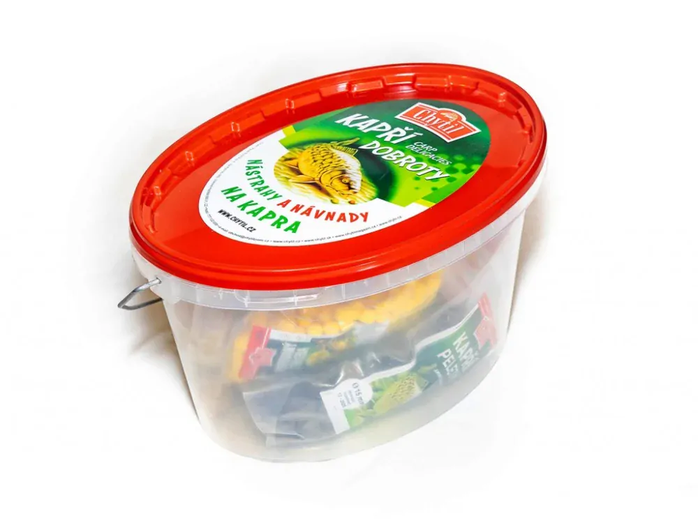 Set Chytil nástrahy a návnady na kapra v kbelíku