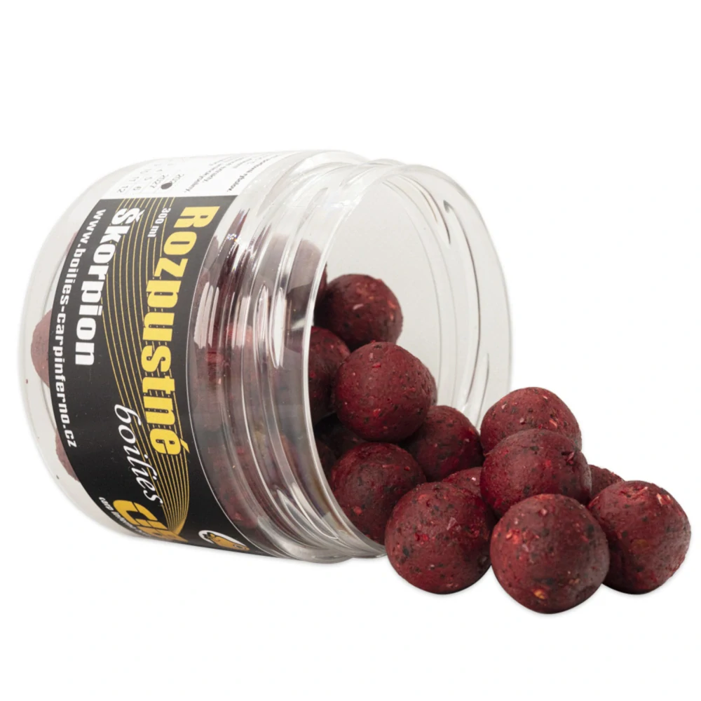 Rozpustné boilies Carp Inferno Hot Line Škorpion 20mm 300ml