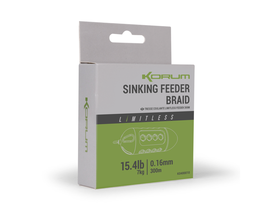 Šňůra Korum Limitless Sinking Feeder Braid 300m 0,16mm 7kg