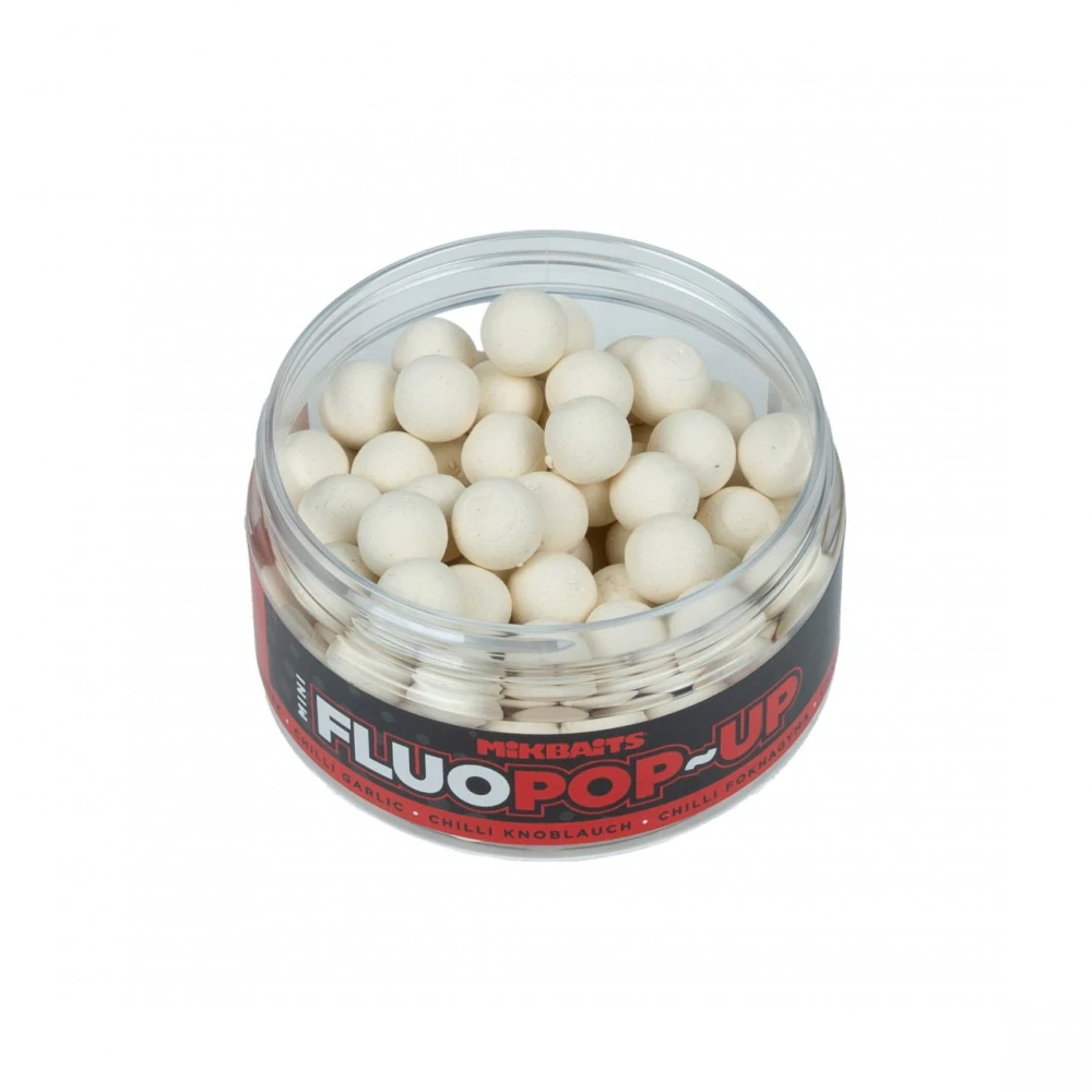 Plovoucí boilie Mikbaits Fluo Pop-Up Chilli Česnek 100ml 10mm