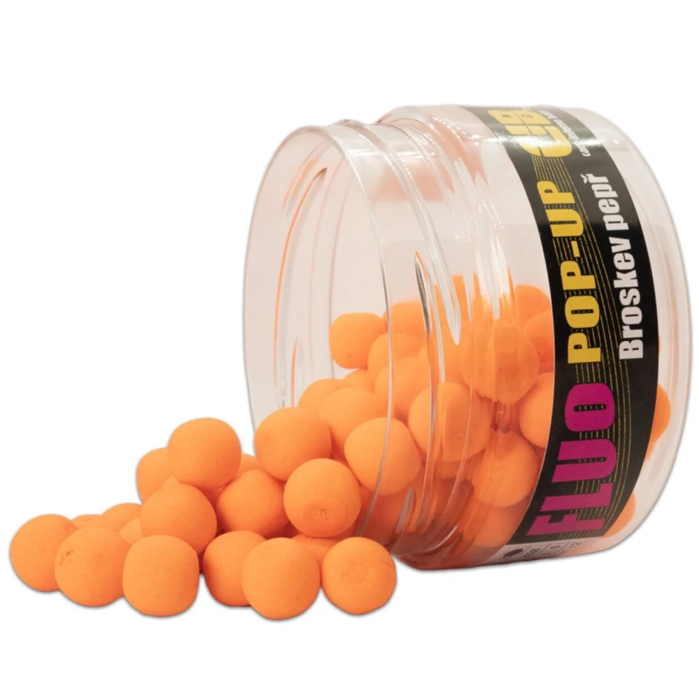 Pop - Up Boilies Carp Inferno FLUO 12mm 200ml Broskev/Pepř