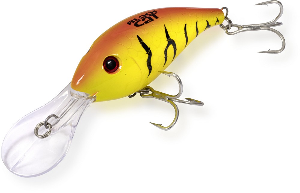 Wobbler Black Cat Cranker 50g 16cm yellow zombie potápivý
