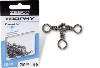 Trojobratlík Zebco Trophy Clover Swivel 10ks 14kg #10