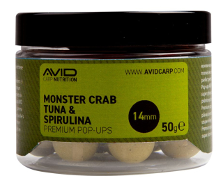 Pop-Up Avid Carp Premium Monster Crab Tuna & Spirulina 50g 14mm