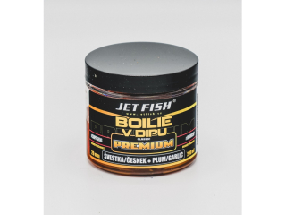 Boilie v dipu JetFish Premium Clasicc 200ml 20mm Švestka/Česnek