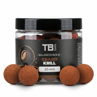 Vyvážené boilie TB Baits Balanced + Atraktor Grand Krill 100g 20mm