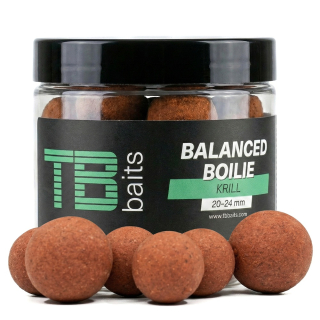 Vyvážené boilie TB Baits Balanced + Atraktor Krill 100g 20-24mm
