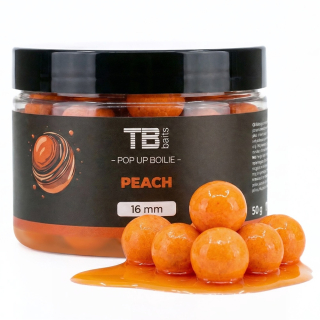Plovoucí boilie TB Baits Pop-Up Peach + NHDC 50g 12mm