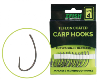 Háčky Zfish Curved Shank Barbless 10ks #6