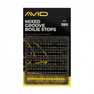 Zarážky Avid Carp Outline Mixed Groove Boilie Stops 260ks