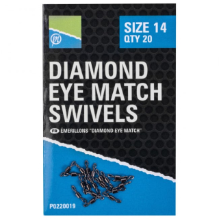 Obratlíky Preston Innovations Diamond Eye Match Swivels 20ks #12