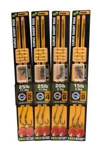Návazce FOX Curve Short Ready Rig Weedy green 2ks 15lb #8