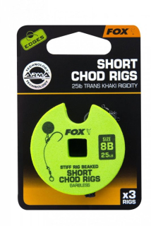 Návazce FOX Short Chod Rig Barbless 3ks 25lb #8