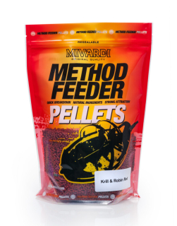Pelety Mivardi Method Pellets Krill & Robin Red 2,8mm 750g