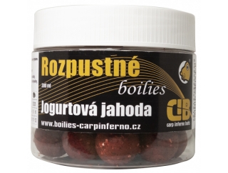 Rozpustné boilies Carp Inferno Nutra Line Jogurtová Jahoda 20mm 300ml