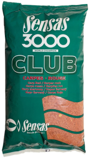 Vnadící směs Sensas 3000 Club Carpes Rouge (kapr červený) 1kg