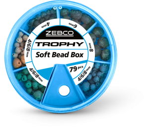Sada gumových korálků Zebco Bead Box Soft Mixed 79ks