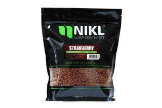 Pelety NIKL Strawberry 18mm s dírkou 1kg