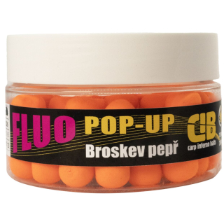Pop - Up Boilies Carp Inferno FLUO 12mm 200ml Broskev/Pepř