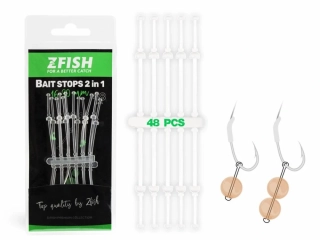 Zarážky ZFISH Silicone Boilie Stops 48ks 16-30mm