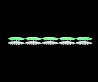 LIBRA LURES Larva Multi 5x25mm Glow UV Green Krill 5x5ks