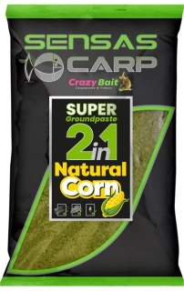 Vnadící směs Sensas Super Groundpaste 2in1 Natural Corn 1kg