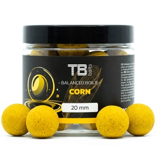 Vyvážené boilie TB Baits Balanced + Atraktor Corn 100g 20mm