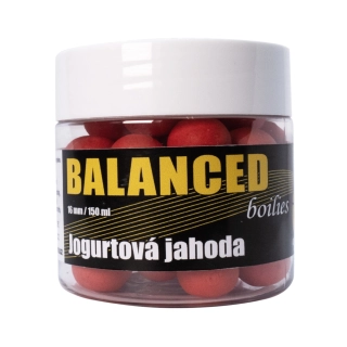 Boilies Carp Inferno Balanced 150ml 16mm Jogurtová Jahoda