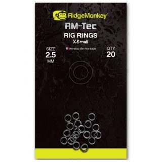 Mikro kroužky RidgeMonkey RM-Tec Rig Rings X-Small 2,5mm 20ks